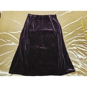 Vtg Maggie Sweet Purple Velvet Maxi Skirt Attitude Holland Punk Rave PL Heirloom